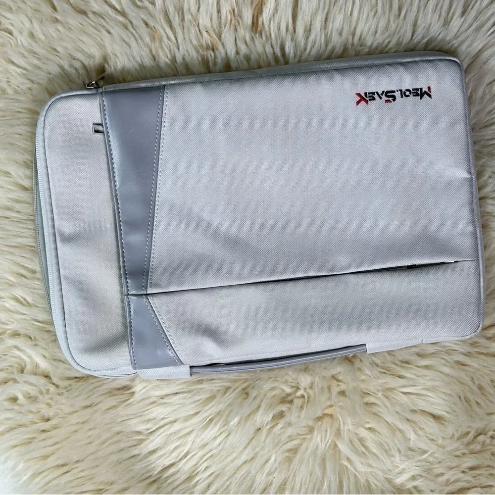 White Tablet Sleeve with Handle and Storage by